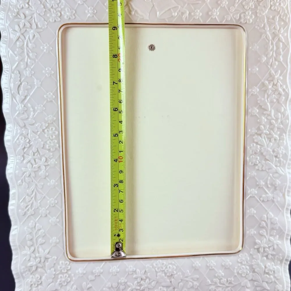 Vintage LENOX Porcelain Wedding Promises Picture Frame, 7